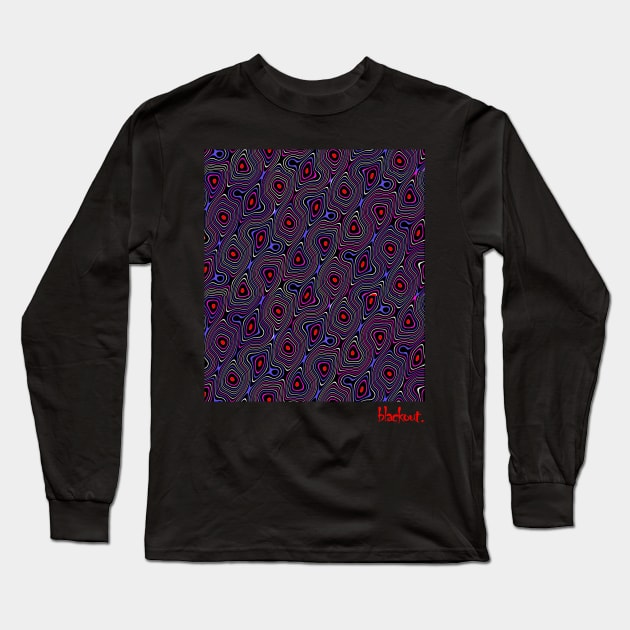 Amoeba Purple Cell Division by Blackout Design Long Sleeve T-Shirt by Blackout Design